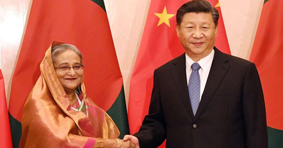 Chinese President Xi Jinping meeting Bangladesh Prime Minister Hasina