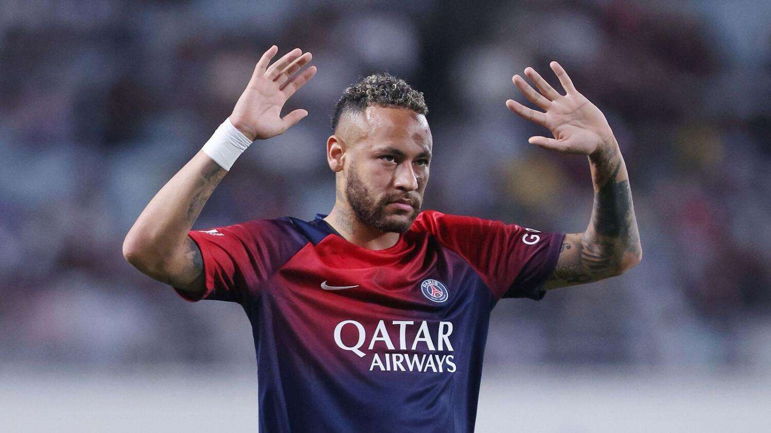 https://dazzlingdawn.com/wp-content/uploads/2023/08/Neymar-Jr-waves-to-the-crowd-during-a-warm-down-following-the-friendly-football-match-between-Frances-PSG-and-Al-Nassr-at-Nagai-Stadium-in-Osaka.jpg